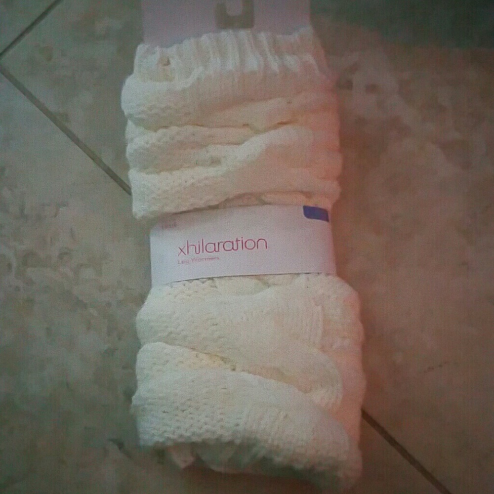 Cream leg warmers